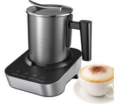 Espumador de Leche Eléctrico 550W, Automático 400ML con 2 en 1 Batidor último Diseño, Espumador Eléctrico para Espuma Fría y Caliente, Leche, Chocolate