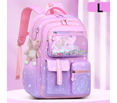 MoChila Escolar Impermeable Para Niñas Con Colgantes De Conejo Y Lazo Principal Mochila Ortopédica Para Niños Estilo Kawaii