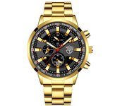 Fashion Mens Sports Watches Men Business Stainless Steel Quartz Watch Luxury Man Casual Calendar Luminous Clock Reloj Hombre