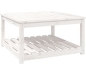 Mesa de Jardín Madera maciza Pino Blanco 82,5x82,5x45 cm