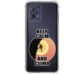 Funda Silicona Antigolpes para Motorola Moto G73 5G diseño Hombre Escalada Dibujos