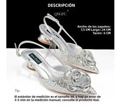 QSGFC Shiny Gold Color Shoes and Bag Elegant Handbags and Medium Heel Shoes Beautiful Handmade Flowers For Wedding Party