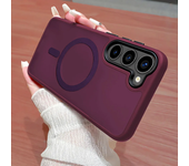 For Magsafe Translucent Case For Samsung Galaxy S25 S24 Ultra S23 Plus S22+ Shockproof Magnetic Wireless Charging Bumper Cover