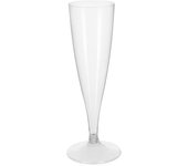 MONOUSO | Copa Reutilizable PS Pie Transparente Cava 140ml 2P (20 Uds)