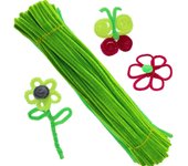 1000/100Pcs 30cm Green Pipe Cleaners Chenille Stem Solid Color Pipe Cleaners Set for Pipe Cleaners DIY Arts Crafts Decorations