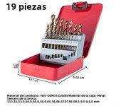 M35 HSS-CO 5% Cobalt Twist Drill Bit Set Metric Straight Shank Set With Metal Case For Stainless Steel Wood Metal Drilling