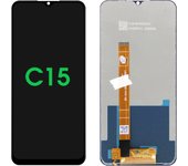 C11 2020 RMX2185 Screen Replacement, for Oppo Realme C12 C15 RMX2189 RMX2180 Lcd Display Digital Touch Screen with Frame
