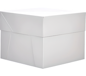 Glotomania Caja para Tarta Cuadrada Blanca - 30 Cm (5 Unidades)