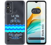 Funda Silicona para Zte Blade A53 diseño Agua Dibujos