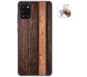 Tumundosmartphone Funda Gel Tpu para Samsung Galaxy A31 diseño Madera 05 Dibujos