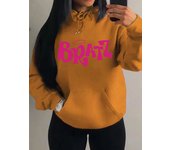 Y2K Bratz Letter New Prints Women Hoody Creativity Pocket Streetwear Casual Multicolor Clothes Autumn Hip Hop Tops For Female