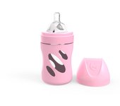 Twistshake Biberón Anticolico Cristal 180ml Pastel Rosa