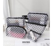 Makeup Bag Outdoor Personalized Transparent Nylon Mesh Cosmetic Bags Pouch Travel Organizer Zipper Beach Makeup Women's Purse