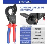 Insulated Ratcheting Cable Cutters Wire Pliers Heavy Duty Wire Cutters for Multi-Strand Aluminum & Copper Cables up to 240mm²