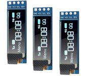 Módulo OLED de 3 piezas de 0,91 pulgadas Módulo de pantalla I2C Controlador del módulo de pantalla I2C I2C OLED CC 3,3 V ~ 5 V (color pantalla en blanco)