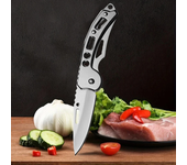 Portable Folding Knife Keychain Fruit Cutter Multipurpose Pocket Knife Utility Knives Stainless Steel Knife Kitchen Accessories