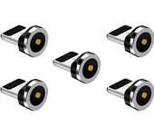 1-5Pcs Magnetic Plug Connector Universal Round Magnetic Cable Type C iPhone Micro USB Magnet Replacement Parts for Mobile Phone