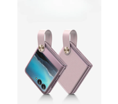 Wrist Strap Leather Bracket Phone Case for Motorola Razr 50 Ultra Mooto Razr 40 Wristband Holder Shockproof Cover