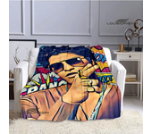 Singer Bruno Mars printed Blanket Children's warm blankets Flannel Soft and Comfortable Home Travel Blanket Birthday Gift