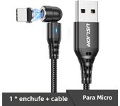 USLION 540 Rotate 5A Magnetic Cable Fast Charging Type C Cable Micro USB Magnet Charge Phone Data Line Wire For iphone 15 Xiaomi