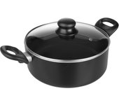 IBILI - Cacerola con tapa de cristal, Aluminio, 16 cms, Antiadherente, Apta para induccion