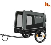 Tectake - Remolque para perros WoofRider multifuncional, plegable, hasta 40 kg  Multifuncional y plegable  Apto para modelos estándares de bicicletas y bicicletas eléctricas  Montaje y desmontaje rápido  Ideal para corredores y ciclistas