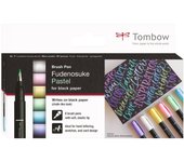 Tombow - WS-BS-6P marcador 6 pieza(s) Punta de pincel Azul, Verde, Rosa, Violeta, Blanco, Amarillo WS-BS-6P
