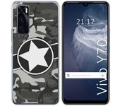 Funda Silicona para Vivo Y70 diseño Camuflaje 02 Dibujos