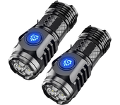 Type-C Rechargeable Super Bright Flashlight 5 Light Mode Waterproof Flashlight Powerful Handheld Flashlight Small LED Flashlight