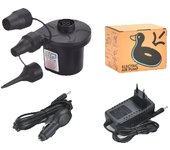 Bomba eléctrica, bomba de ventilador de 110 V para bomba de aire eléctrica con 3 boquillas para colchón inflable, camping, cojín inflable, anillo de natación y desinflado rápido ~ 240 V a