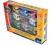 New Tayo Mini Bus Little Bus Toy Set Openable Doors, Slide & Pull Back Toy Bus for Kids