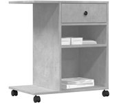 vidaXL Soporte para impresora con ruedas 60x40x68,5 cm Color Blanco,  Gris hormigón,  Negro y mas