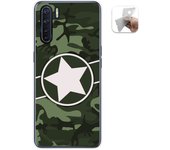 Tumundosmartphone Funda Gel Tpu para Oppo A91 diseño Camuflaje 01 Dibujos
