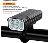 NATFIRE 6LED 10000 mAh Bike Light Rainproof USB Rechargeable LED Bicycle Light Super Bright Flashlight for Cycling Front Light