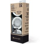 ORION91 Pack 6 focos LED EMPOTR. FIJO  REDONDO BLANCO 3W 225lm GU10 120º 4000K 15000H SpazioLuzio CJ.6