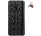 Tumundosmartphone Funda Gel Tpu para Xiaomi Redmi 9 diseño Neumatico Dibujos