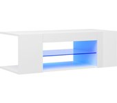 vidaXL Mueble de TV con luces LED 90x39x30 cm, Mueble de Salon, Mueble TV, Mueble TV salon, Mesa de TV, Mueble tele