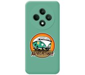 Tumundosmartphone Funda Silicona Líquida Verde para Oppo Reno 12F 4G / 12 F 5G diseño Adventure Dibujos