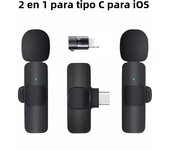 Micrófono Lavalier Inalámbrico Portátil Para iPhone Y Android Grabación De Audio Y Video Mini Mic Con Batería De Longa Vida Transmisión De 10M