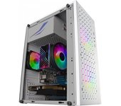 Mars gaming mc-core minitorre gaming - rejilla metal-mesh - ventana lateral - 2 ventiladores frgb - soporte micro-atx/mini-itx - almacenamiento versatil - color blanco
