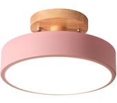 Luces de techo LED nórdica Moderna, accesorio de iluminación de Madera, luminaria interior, Cocina, Sala de estar, dormitorio, baño, Rosa
