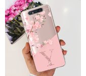 For Samsung Galaxy A80 Case SM-A805F Cover Fashion Flower Letters Clear Soft Silicone Phone Cases For Samsung A 80 A90 4G Bumper