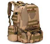 Mochila táctica de 55L 4 en 1 para hombre, bolsa deportiva Molle para exteriores, senderismo, escalada, Mochila de asalto impermeable