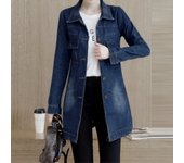 Women's long sleeved denim jacket, spring and autumn half length windbreaker