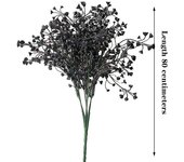 Halloween black artificial plants, vines, eucalyptus trees, Persian ferns, plastic sheets, fake flowers, grass, family