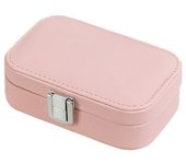 Macaron Color Leather Jewelry Organizer Box Classic Multi-functional Earring Storage Case Portable Rectangle Ring Box