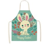 Home Print Linen Apron Floral Print Adult Kids Plant Cartoon Apron Aprons for Women Kitchen Cooking Accessories