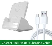 30W Wireless Charger Pad Stand Desktop Ultra-thin Mobile Phone Fast Charging Dock Station For iPhone 15 14 13 12 Samsung Xiaomi