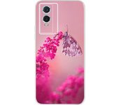 For Vivo Y76 5G 2021 Case Fundas Donut Butterfly Pattern Painting Etui Back Cover For Vivo Y76 Y 76 VIVOY76 5G Silicone Tpu Case
