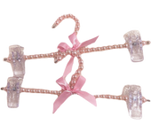 Pearl Clothes Hanger with Bow Wardrobe Baby Coat Trousers Rack Durable Baby Pearl Clothes Rack
